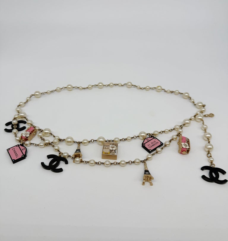 Chanel 2006 “Devil Wears Prada” Pearl and Charm Belt For  display picture 2