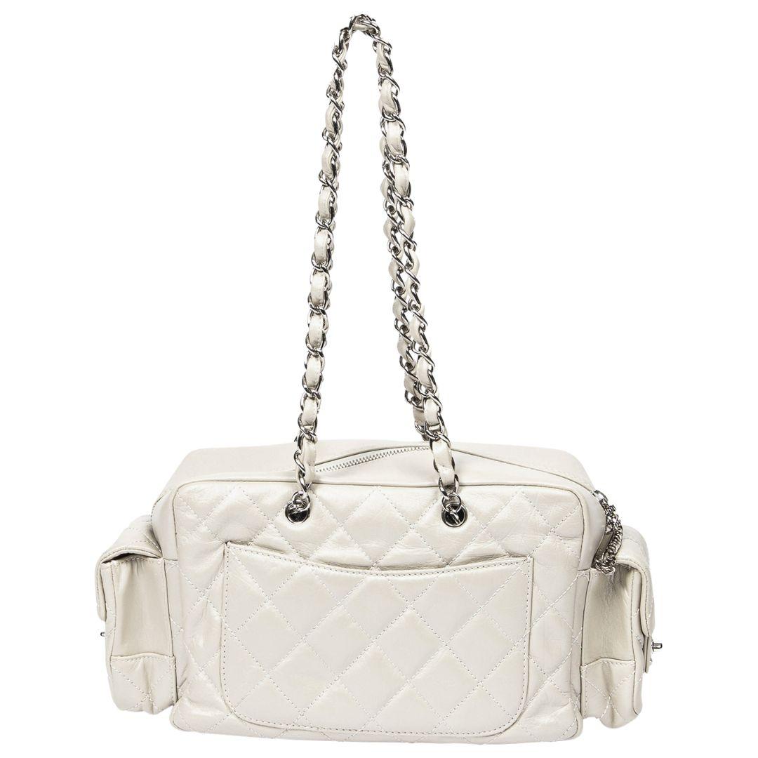 Beige Chanel 2006 Ivory Cambon Multi Pocket Bag For Sale