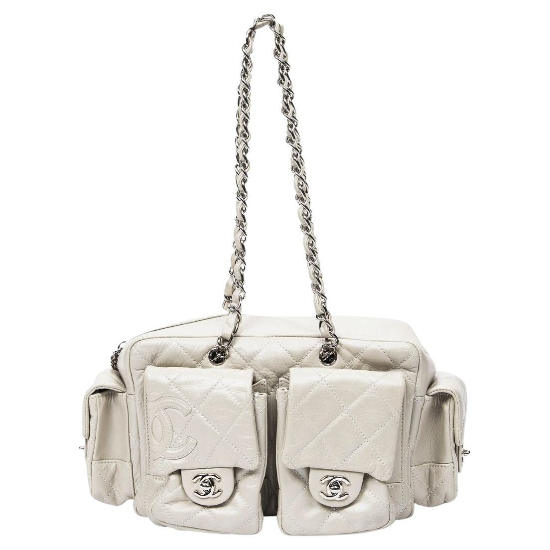 Chanel 2006 Ivory Cambon Multi Pocket Bag For Sale
