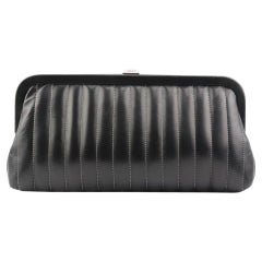 Chanel 2006 Mademoiselle Ligne Quilted Leather Clutch 