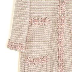Chanel 2006 Maxi Cardigan Manteau FR38 Pink Cashmere Long Jacket Coat UK10 US6