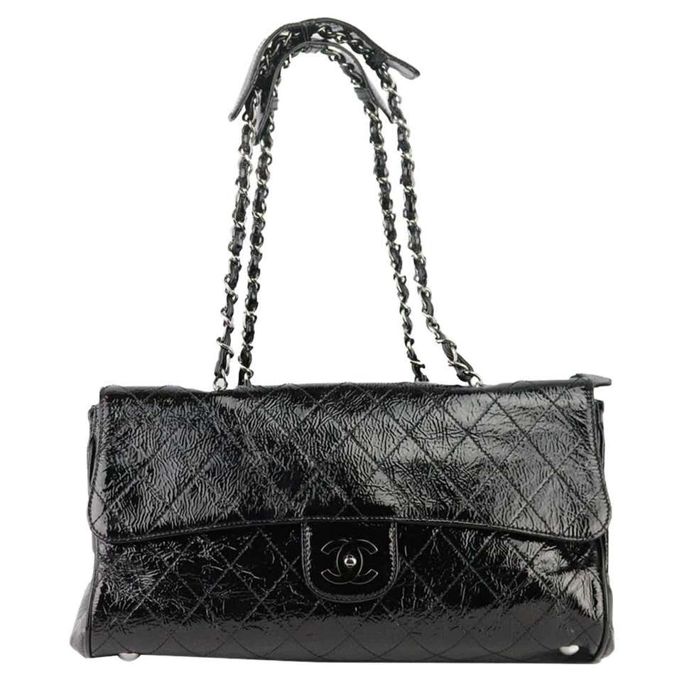 Chanel 2.55 Caviar Medium Classic Double Flap Bag - black/gold at ...