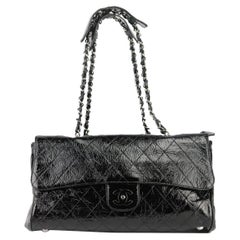 Chanel 2006 Ritz Quilted Patent Leather Flap Shoulder Bag 