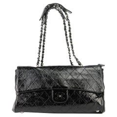 Chanel 2006 Ritz Quilted Patent Leather Flap Shoulder Bag