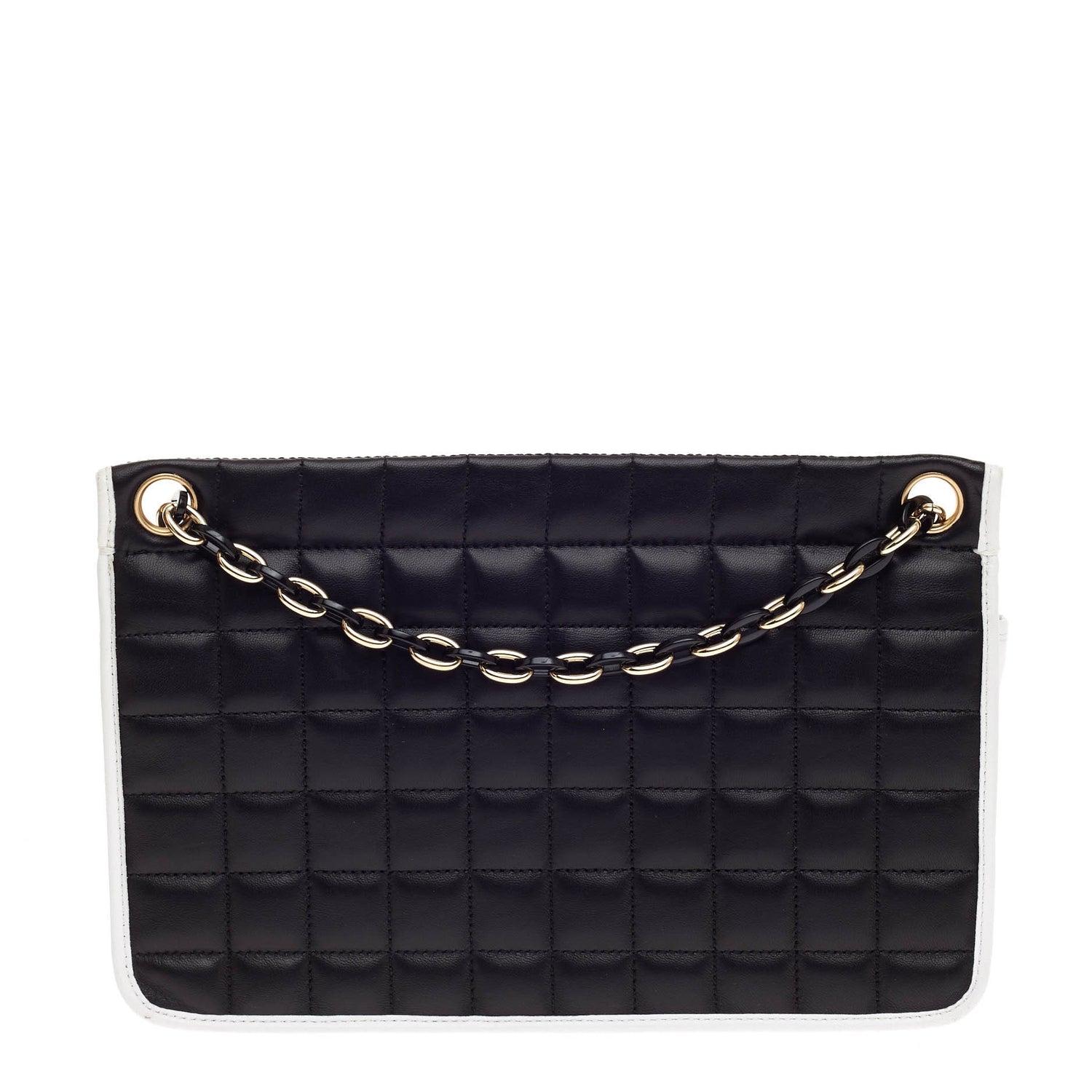 Chanel 2006 Vintage Classic Flap Zweifarbige Limited Edition Lammfell-Ledertasche mit klassischer Klappe im Angebot 6