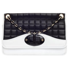 Chanel 2006 Borsa Vintage Classic Flap bicolore in pelle d'agnello in edizione limitata