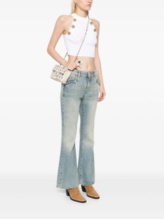 Chanel 2006 Vintage Print CC Small Logo Print Silk Satin Classic Flap Bag