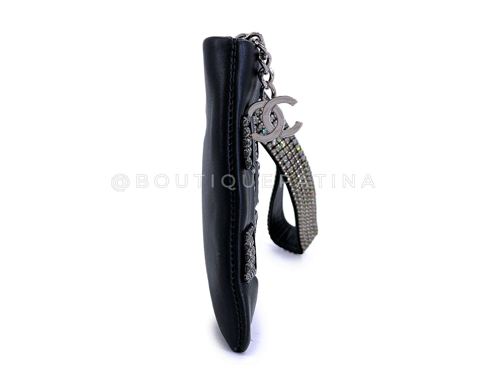 Chanel 2006 Vintage Woven Crystal Abend Clutch Bag SHW 68676 (Schwarz) im Angebot