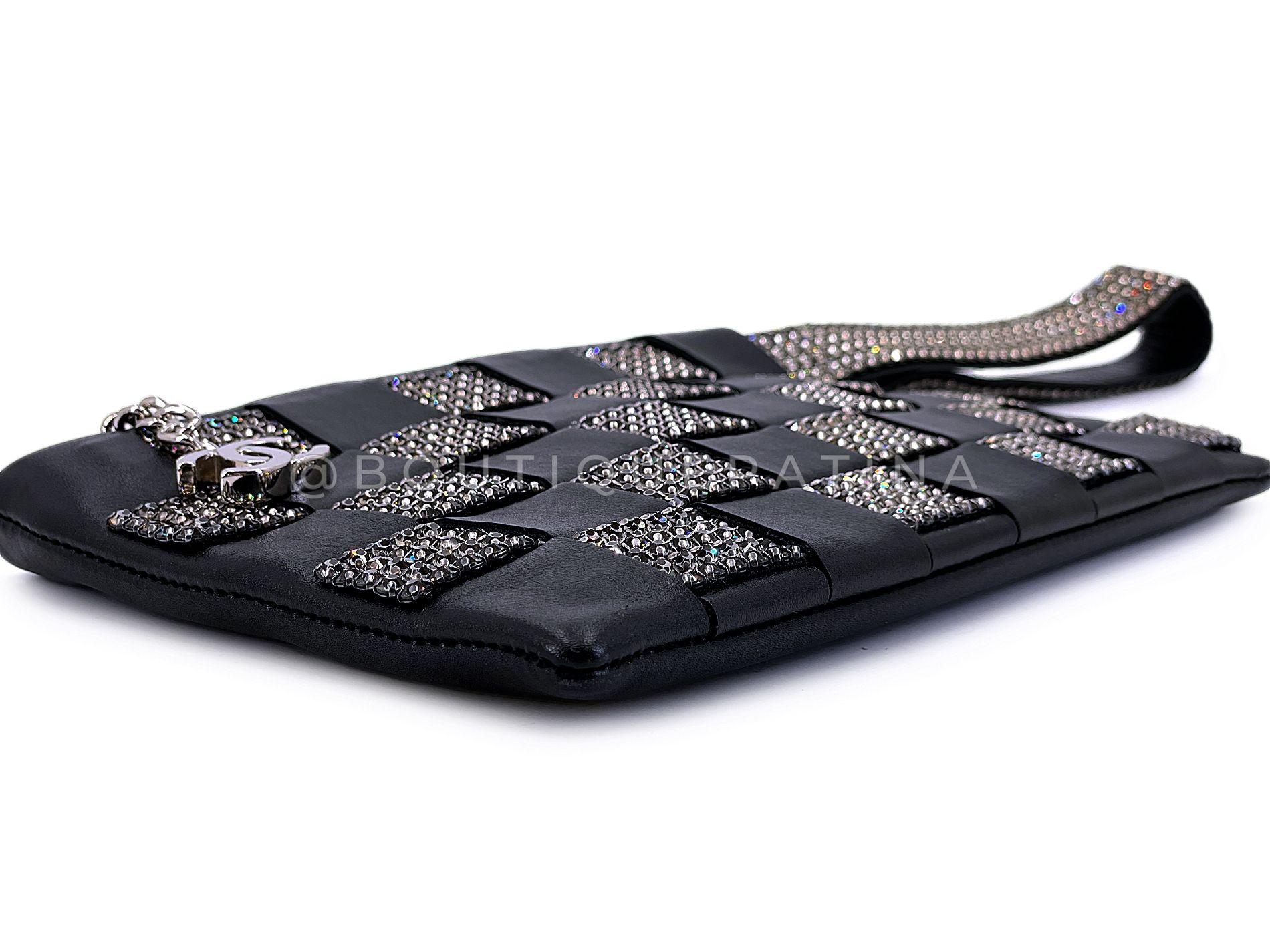 Chanel 2006 Vintage Woven Crystal Abend Clutch Bag SHW 68676 im Angebot 1