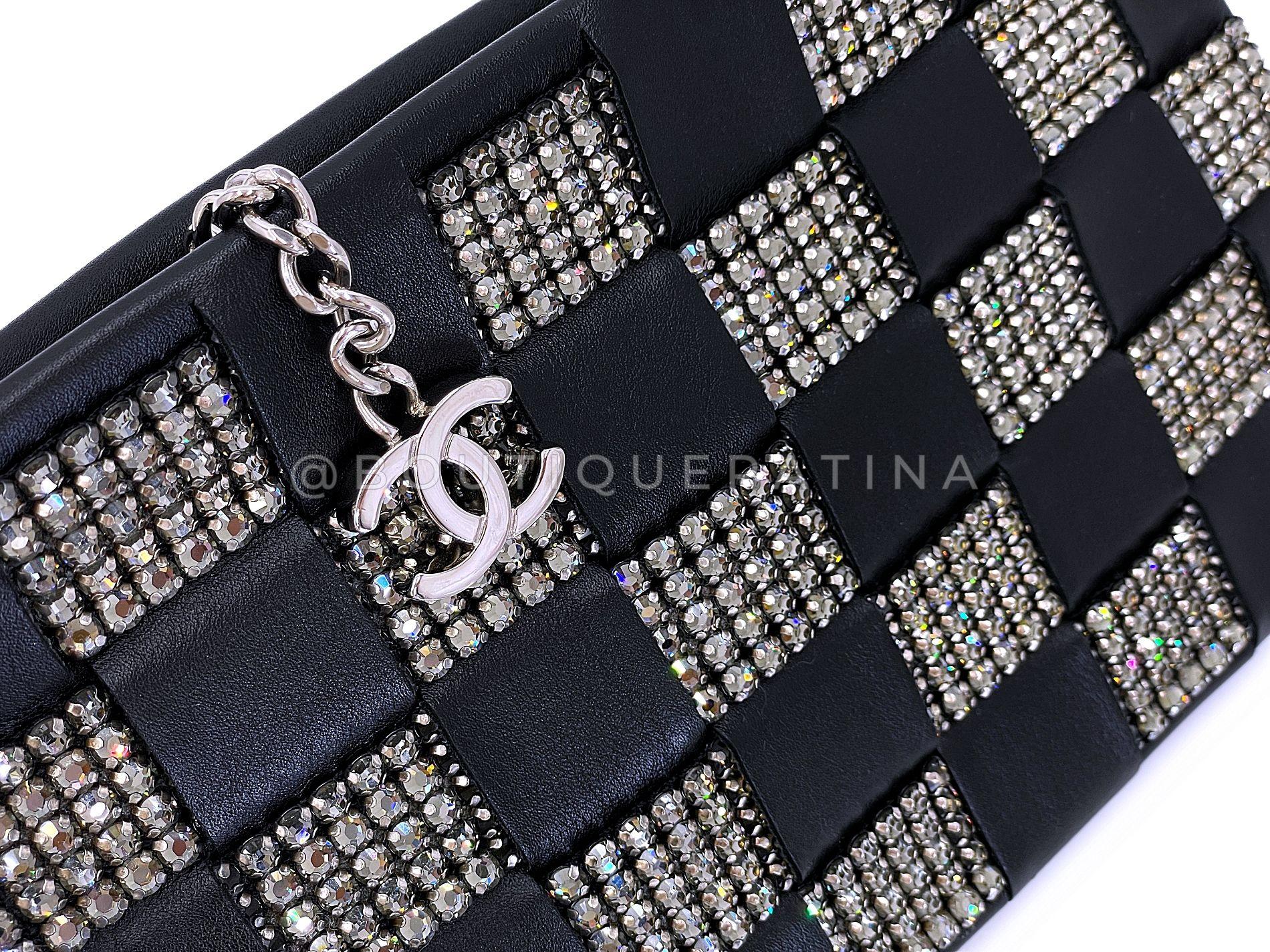 Chanel 2006 Vintage Woven Crystal Abend Clutch Bag SHW 68676 im Angebot 2
