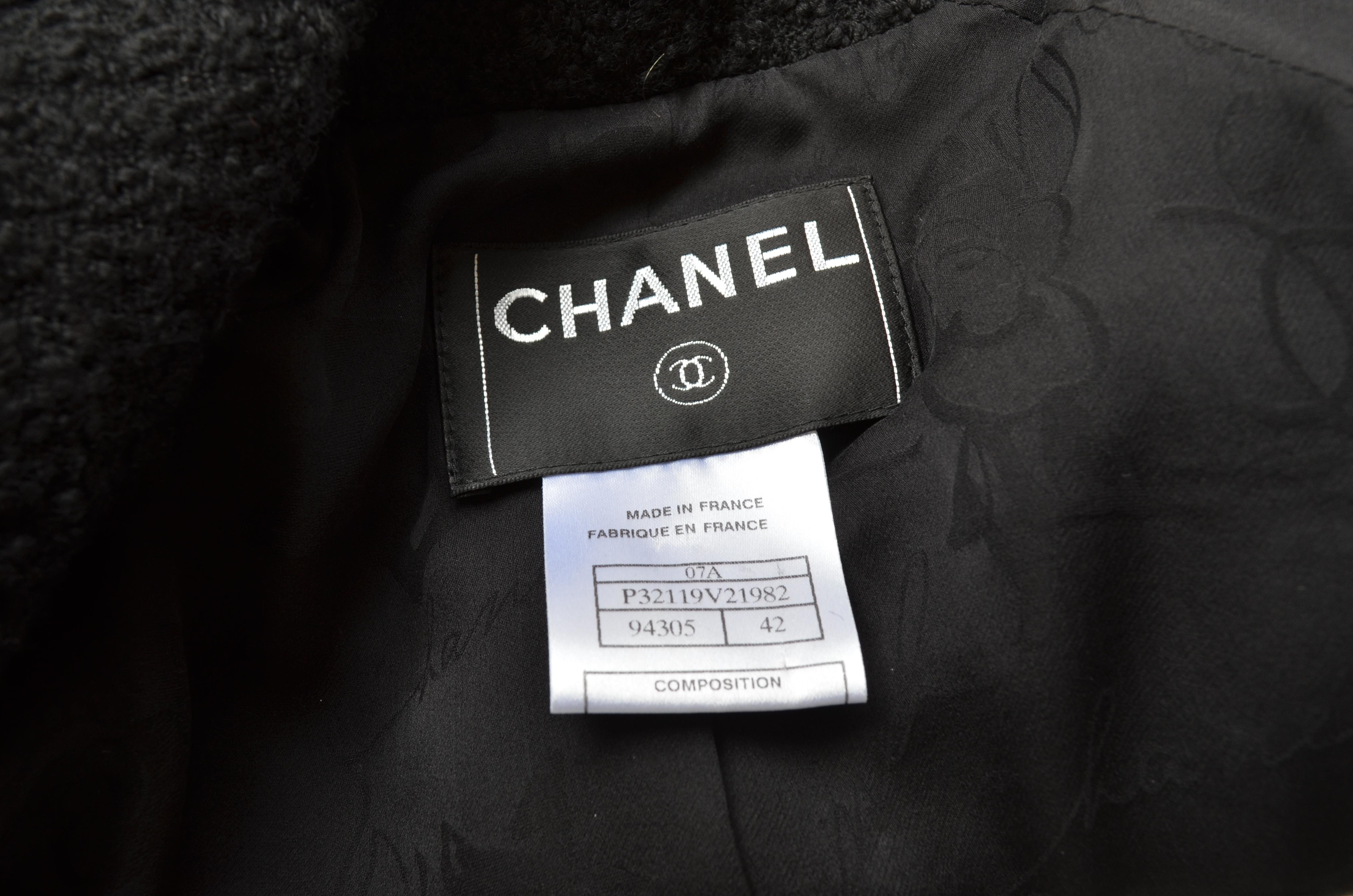 Chanel 2007 A Chain Trim Tweed Jacket 1