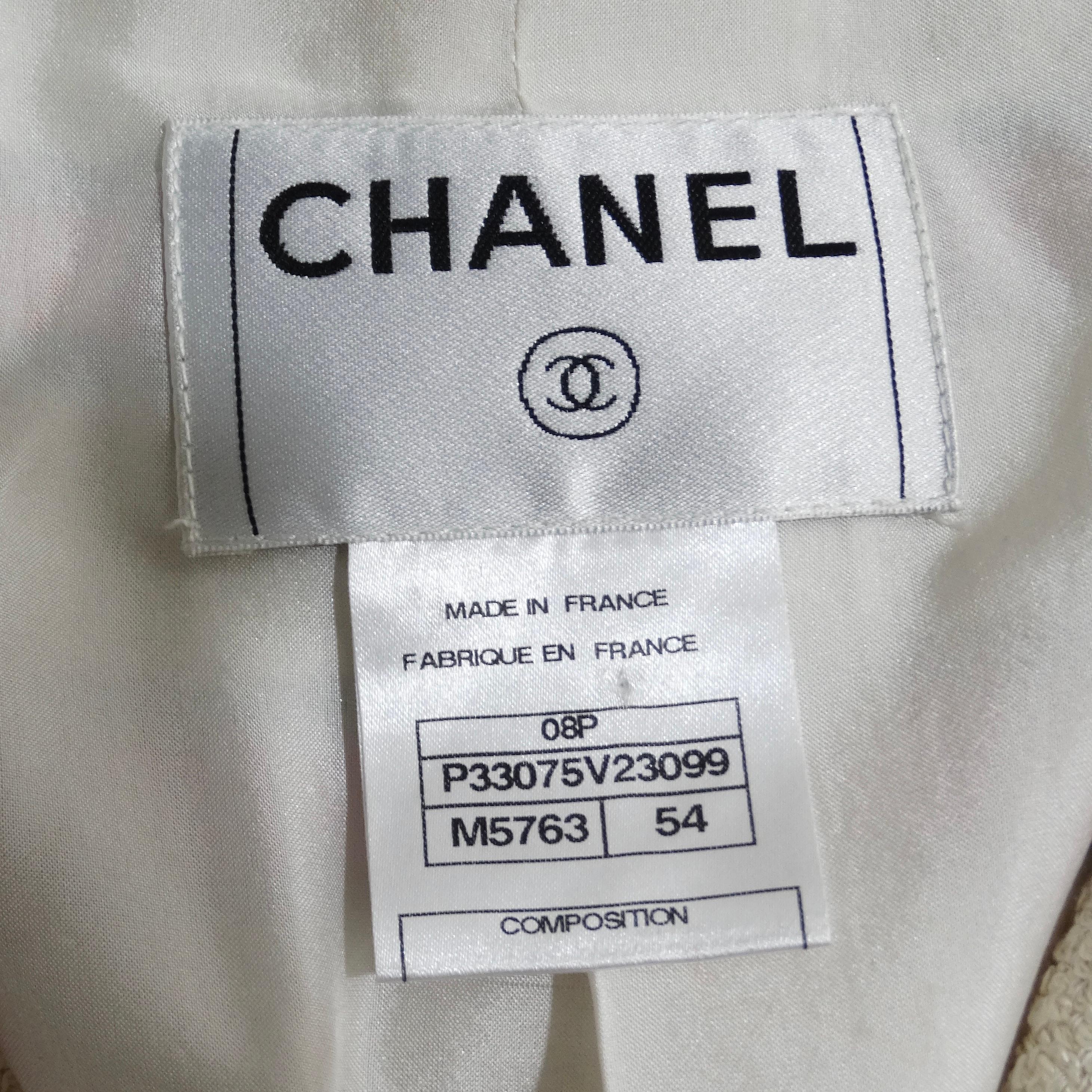 Chanel 2007 Beaded Tweed Jacket For Sale 4
