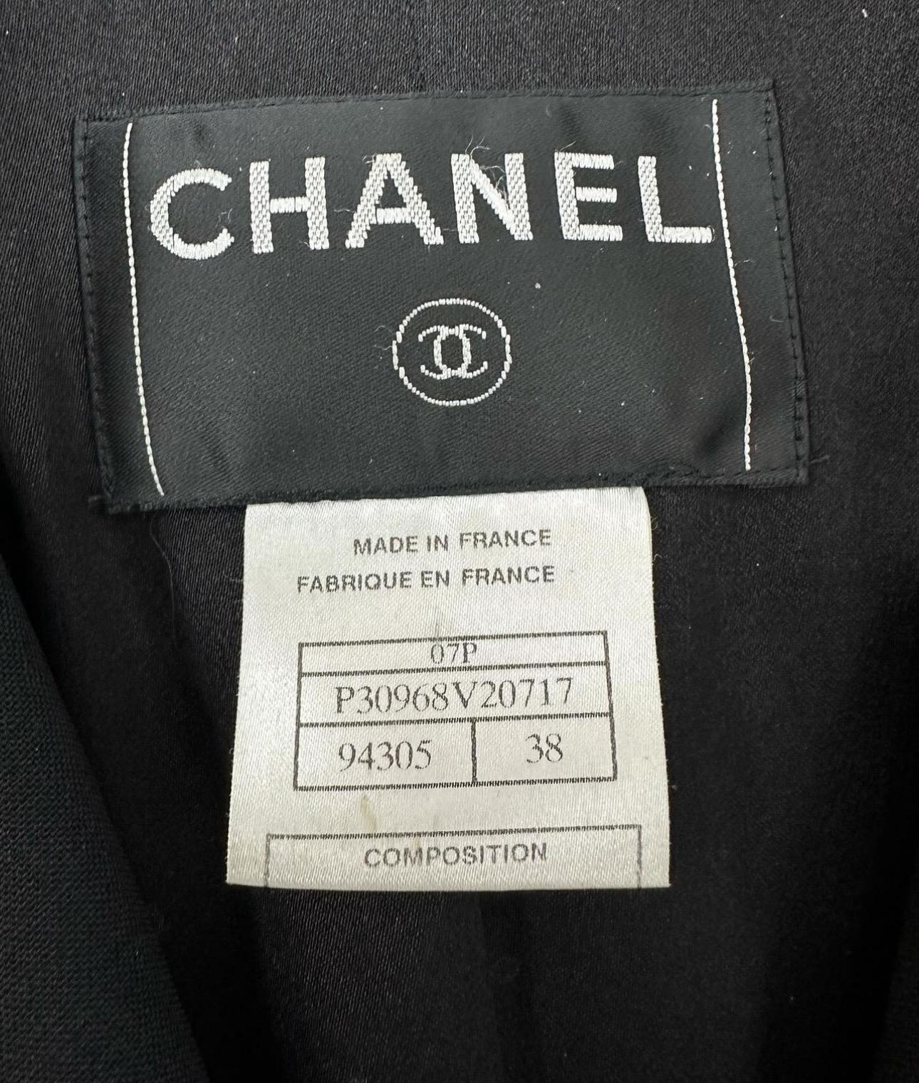 Chanel 2007 Schwarze Wollblazerjacke  für Damen oder Herren im Angebot