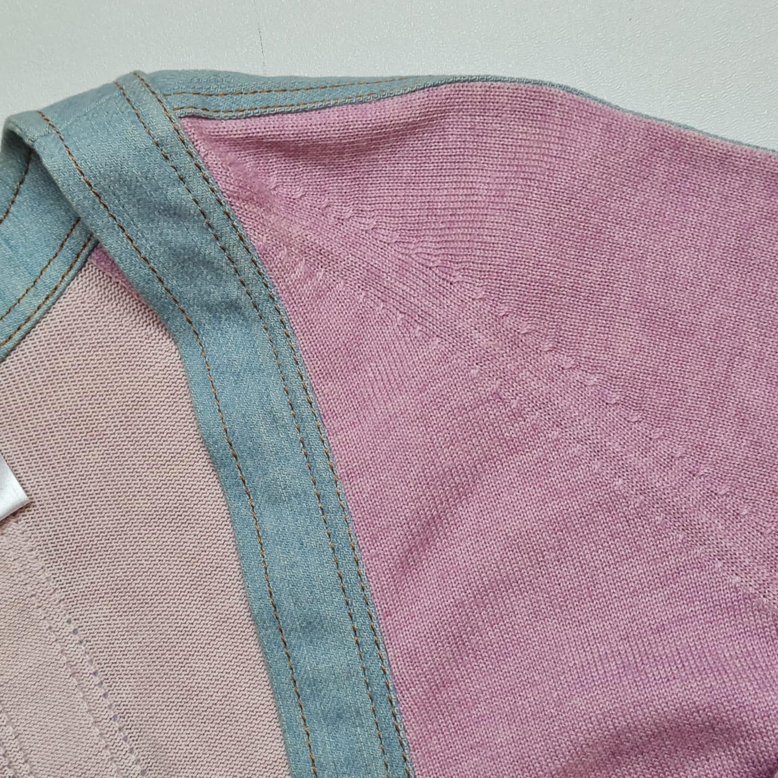 Chanel 2007 Denim Cashmere Cardigan Jacket For Sale 11
