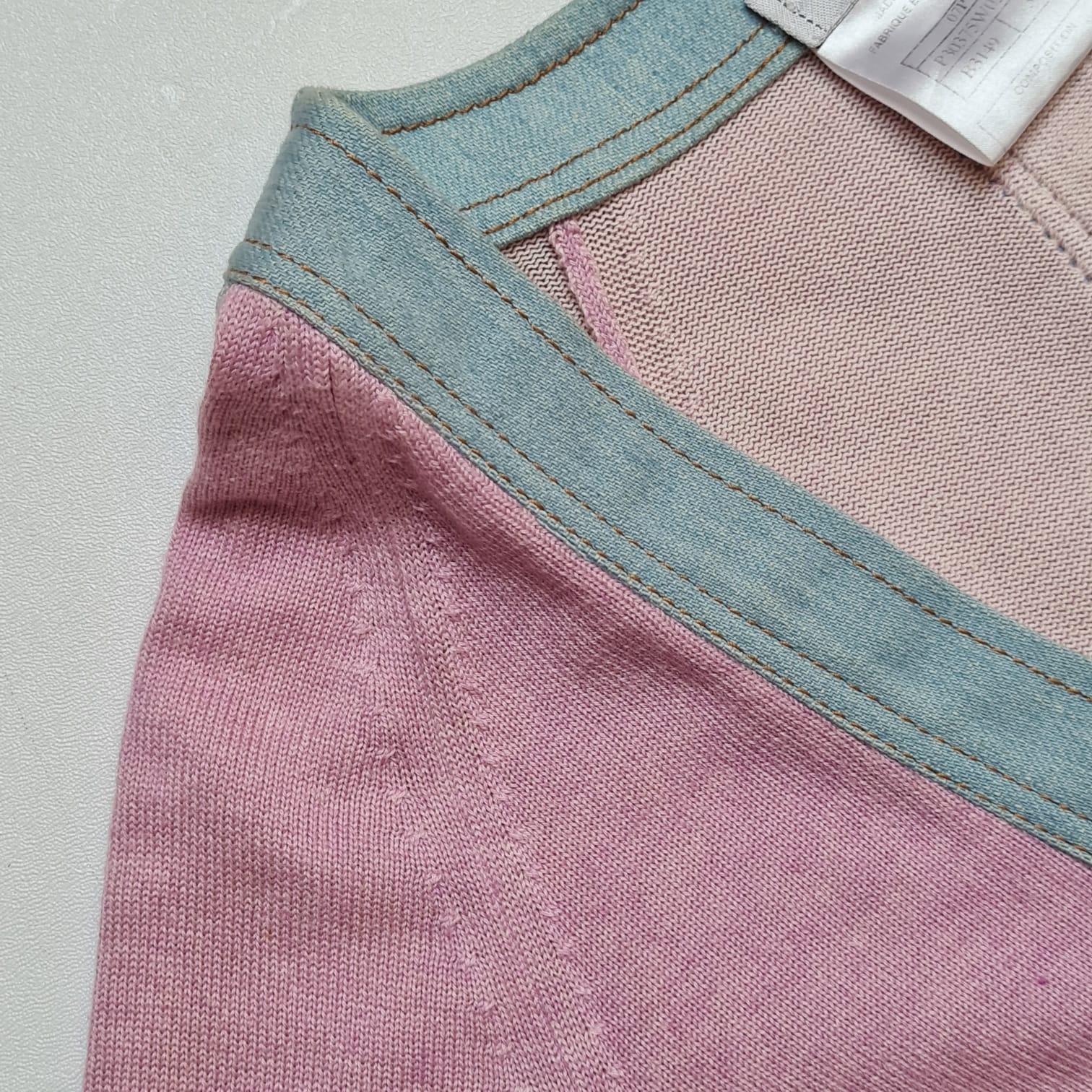 Chanel 2007 Denim Cashmere Cardigan Jacket For Sale 13