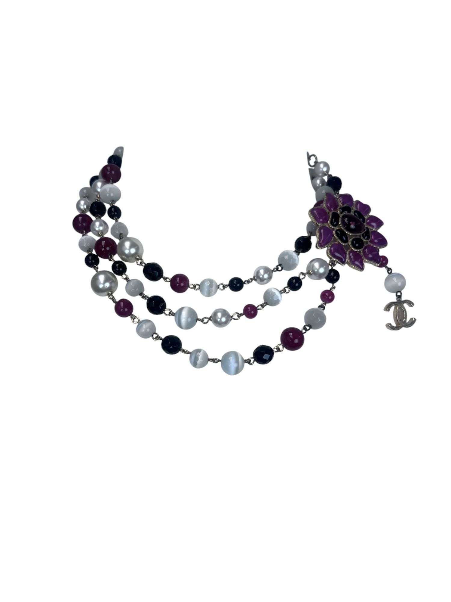 Chanel 2007 Maison Gripoix Camellia and Pearl Waist Belt/Necklace For Sale 7
