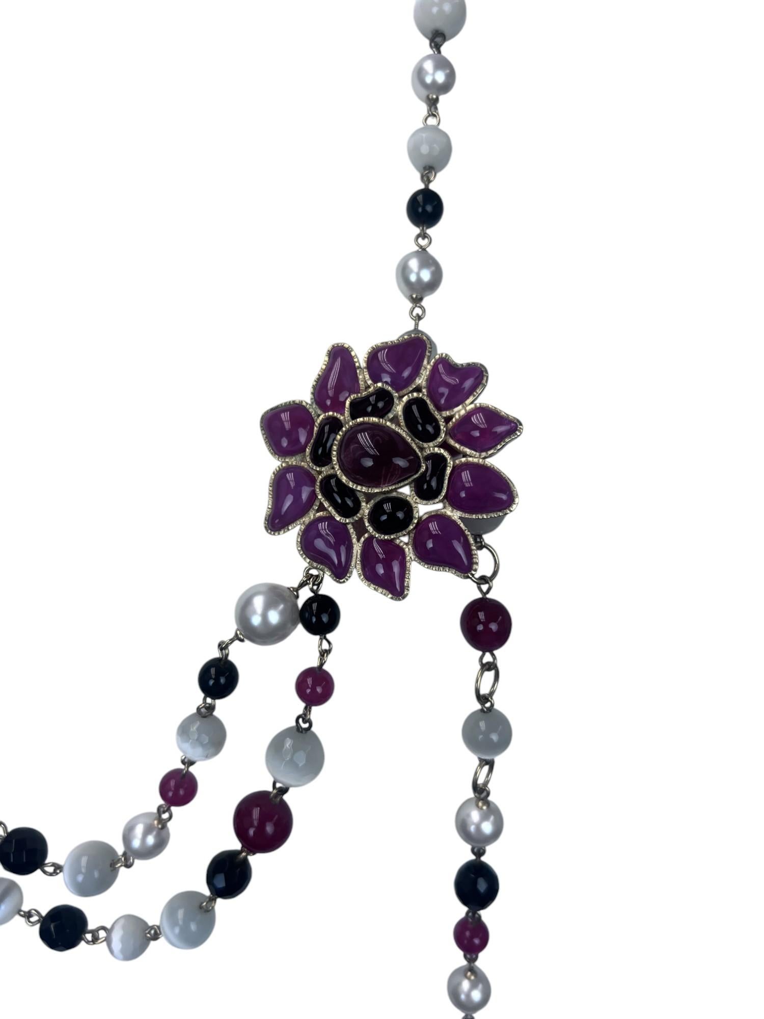 Chanel 2007 Maison Gripoix Camellia and Pearl Waist Belt/Necklace For Sale 13