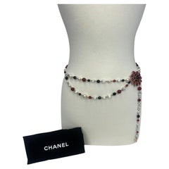 Chanel 2007 Maison Gripoix Gürtel/Halskette mit Kamelie und Perle an der Taille