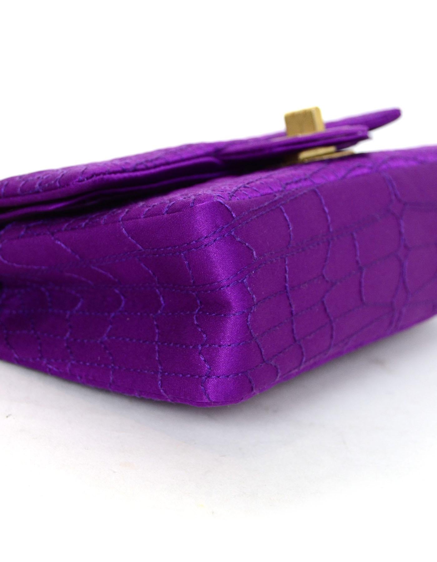 chanel purple satin bag