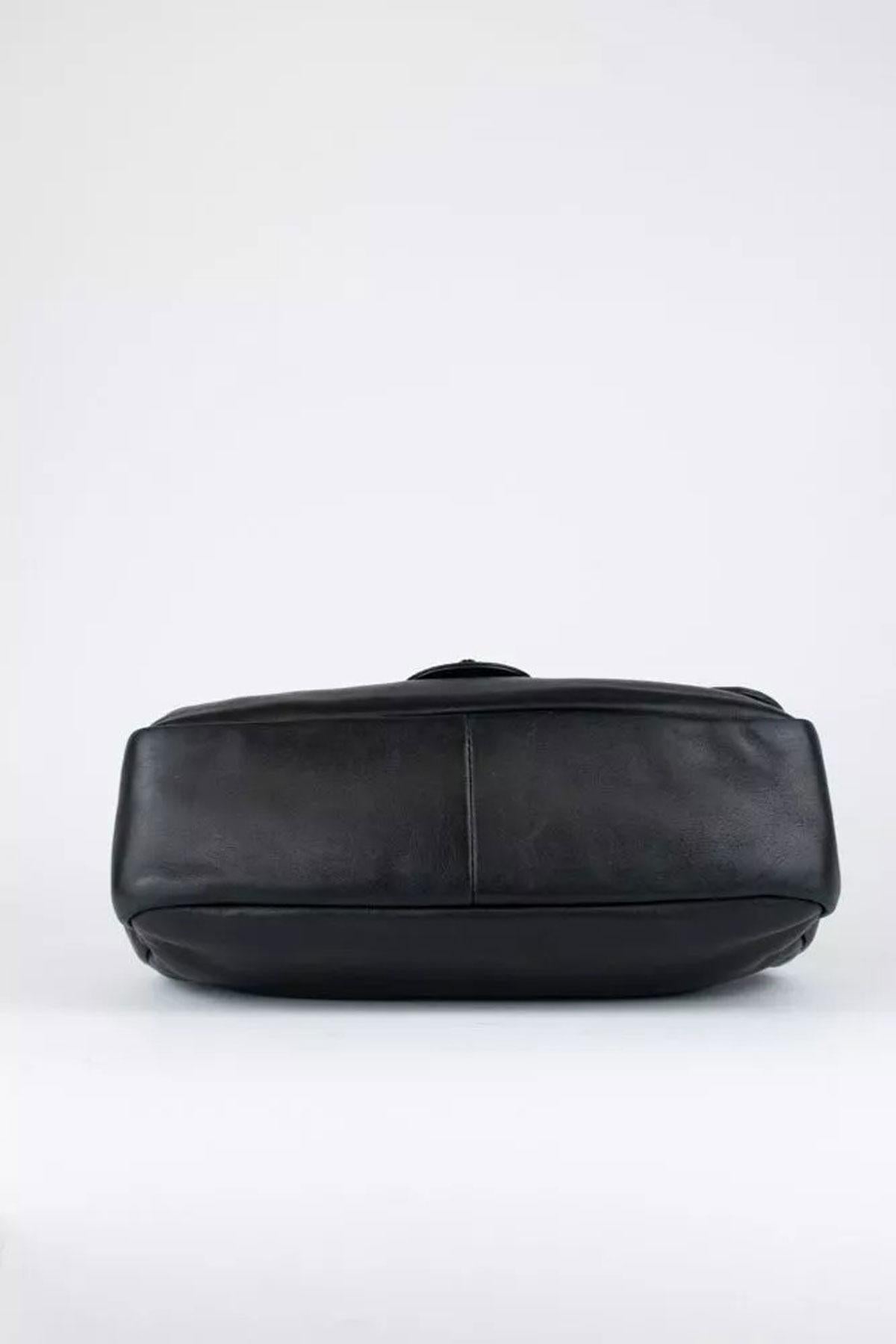 Women's Chanel 2007 Rare Modern Thick Chunky Chain Soft Lambskin Classic Flap Bag For Sale