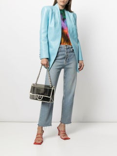 Chanel 2007 Rare Transparent Classic Heart Flap Vintage White Grey Clear Bag