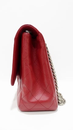 Chanel 2007 Rouge Red Classic Single Flap Jumbo Bag