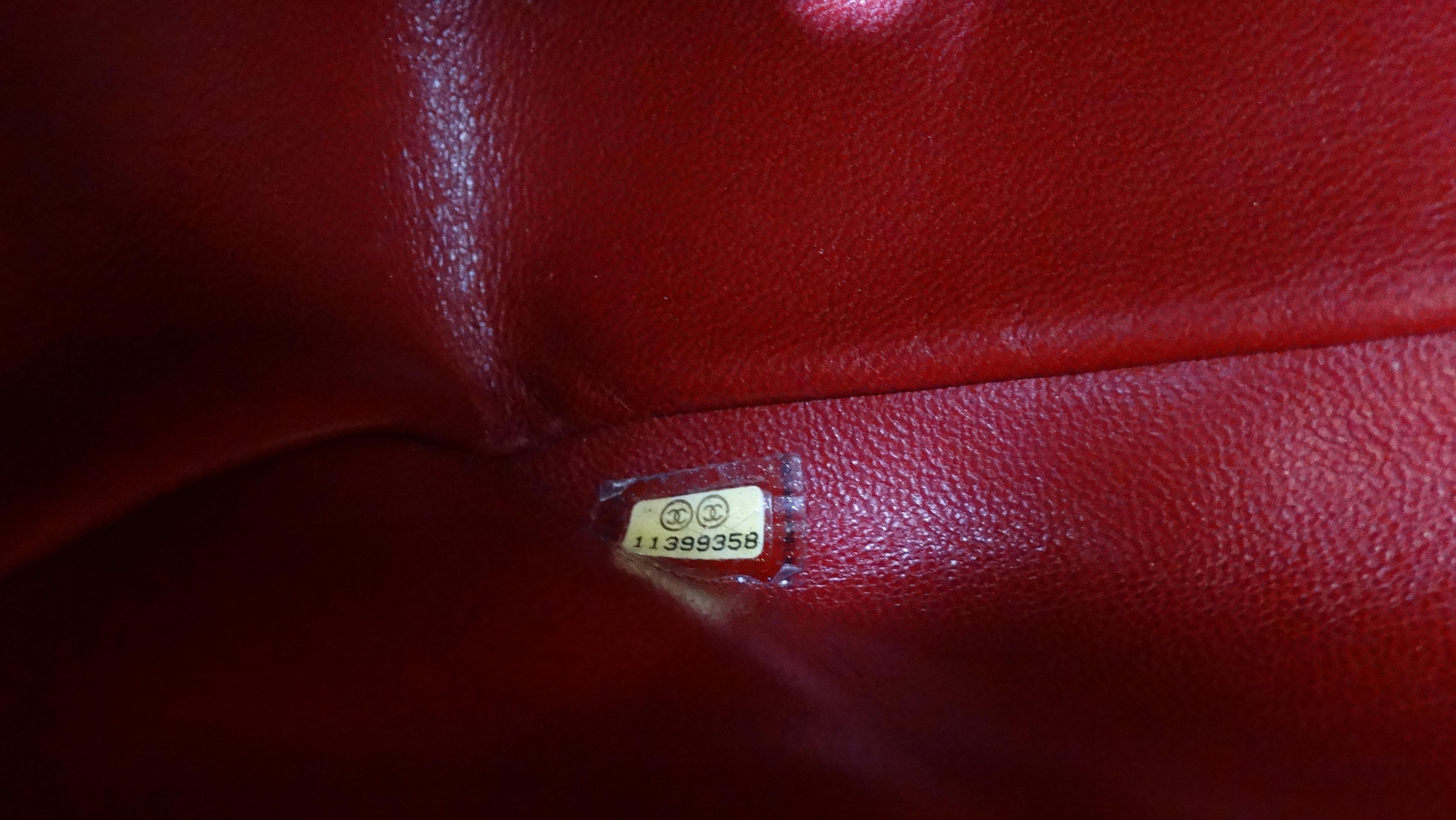 Chanel 2007 Rouge Red Classic Single Flap Jumbo Bag 2