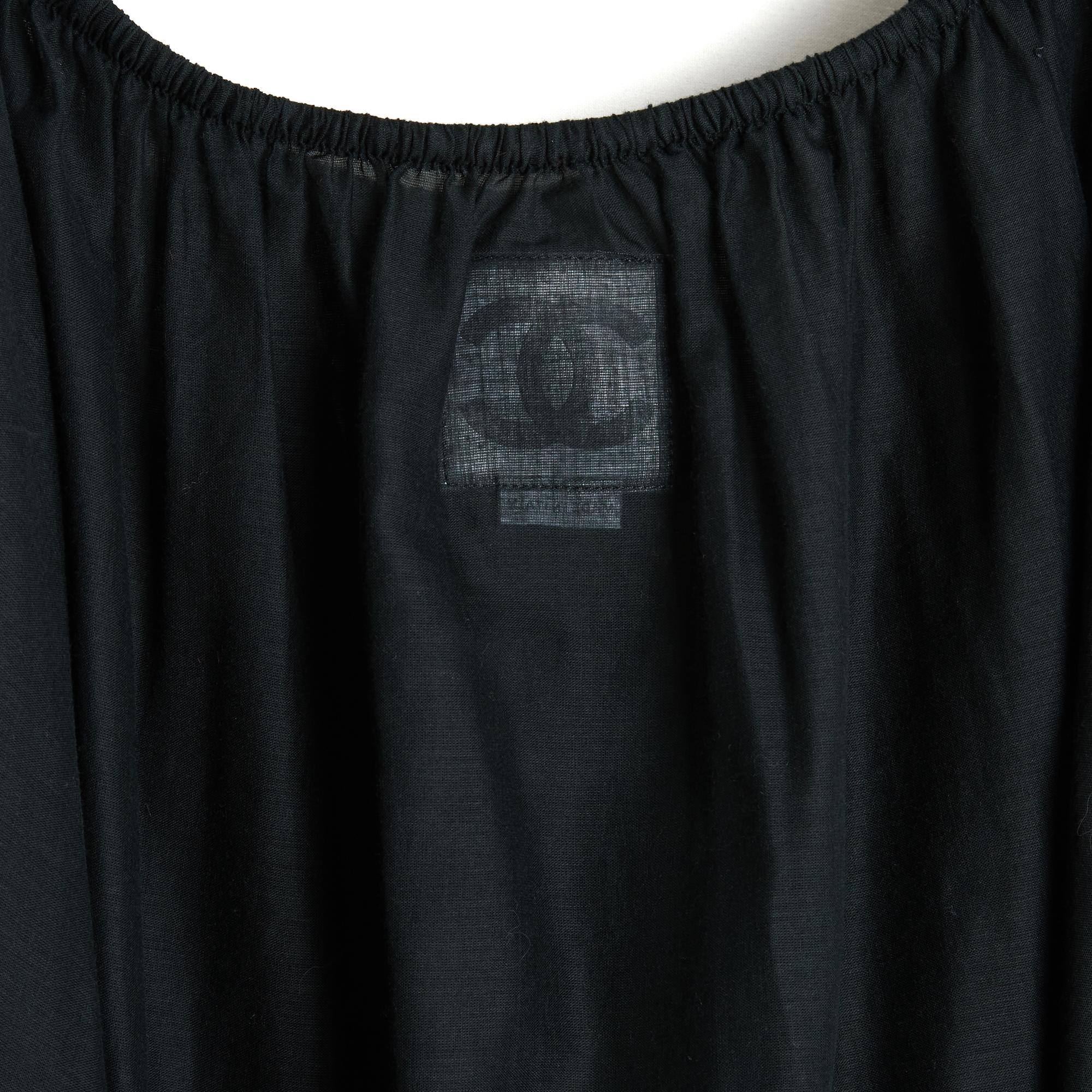 Chanel 2007 Top Camicetta Broderie FR44 Camicetta in cotone nero slavato UK16 US12 in vendita 3