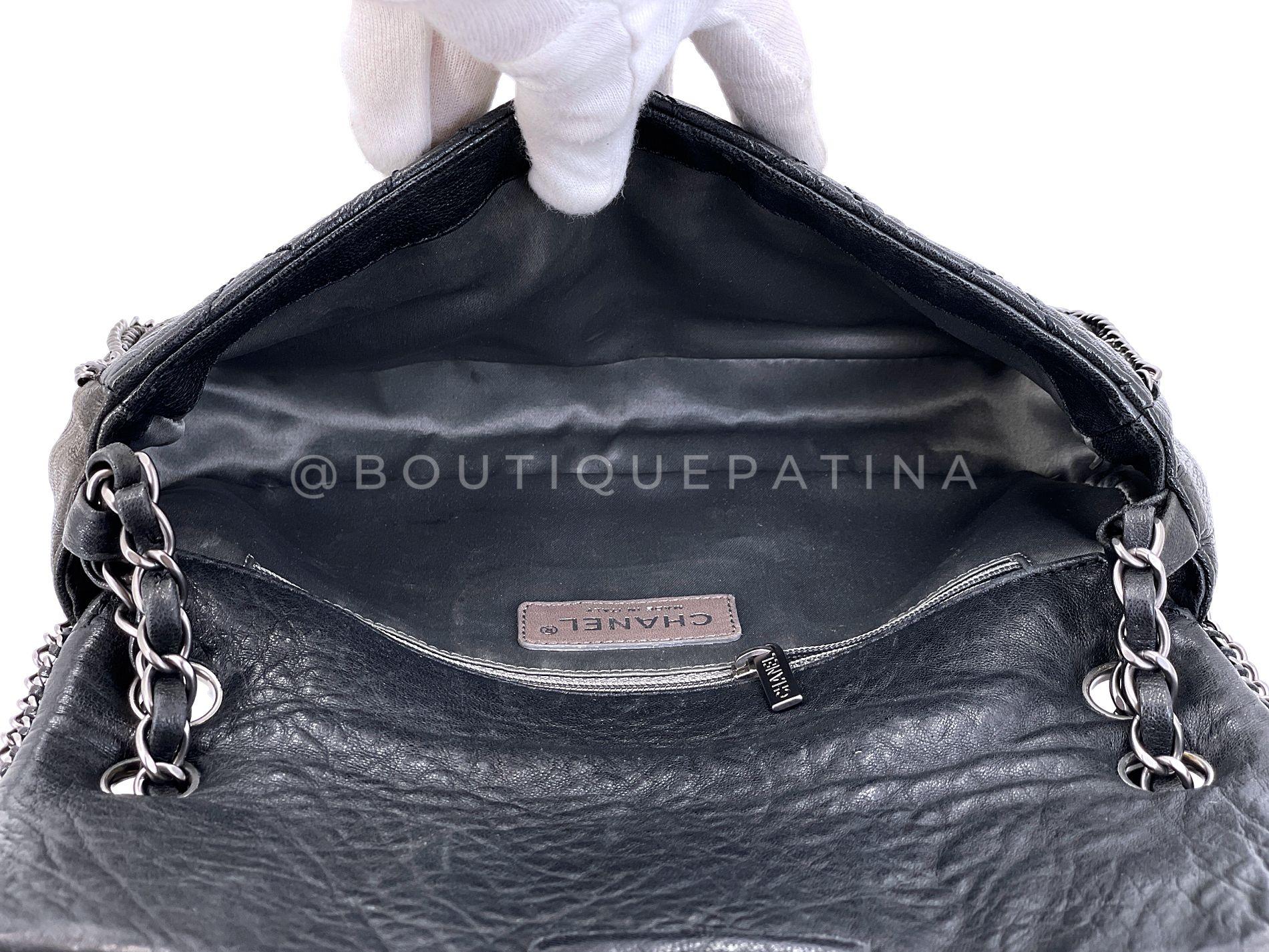 Chanel 2007 Vintage Black Leo the Lionhead Lion Flap Bag RHW 68663 en vente 6