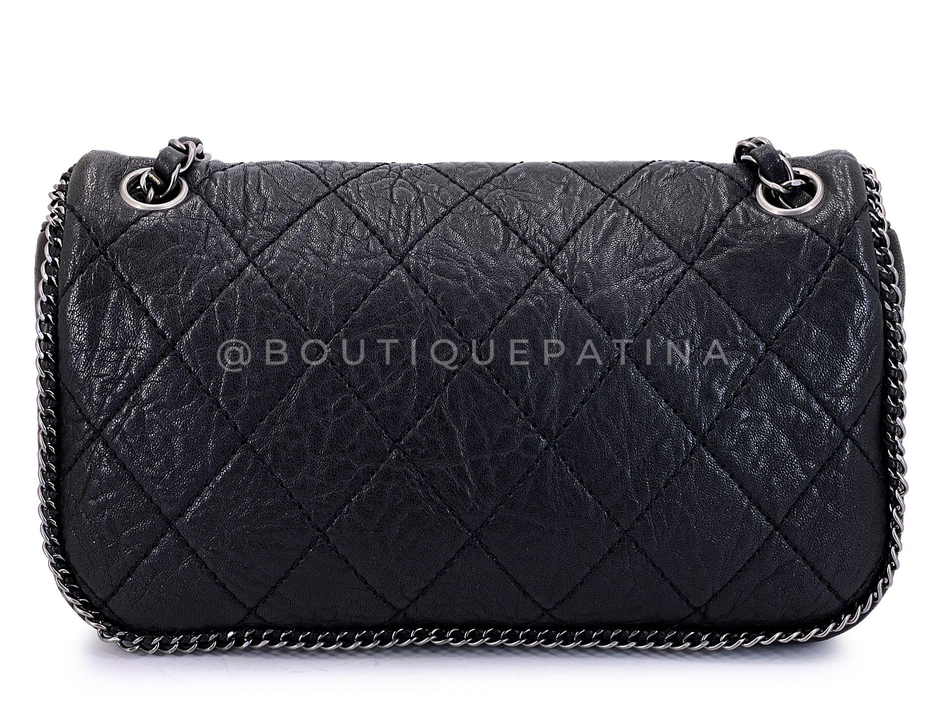 Chanel 2007 Vintage Black Leo the Lionhead Lion Flap Bag RHW 68663 Pour femmes en vente