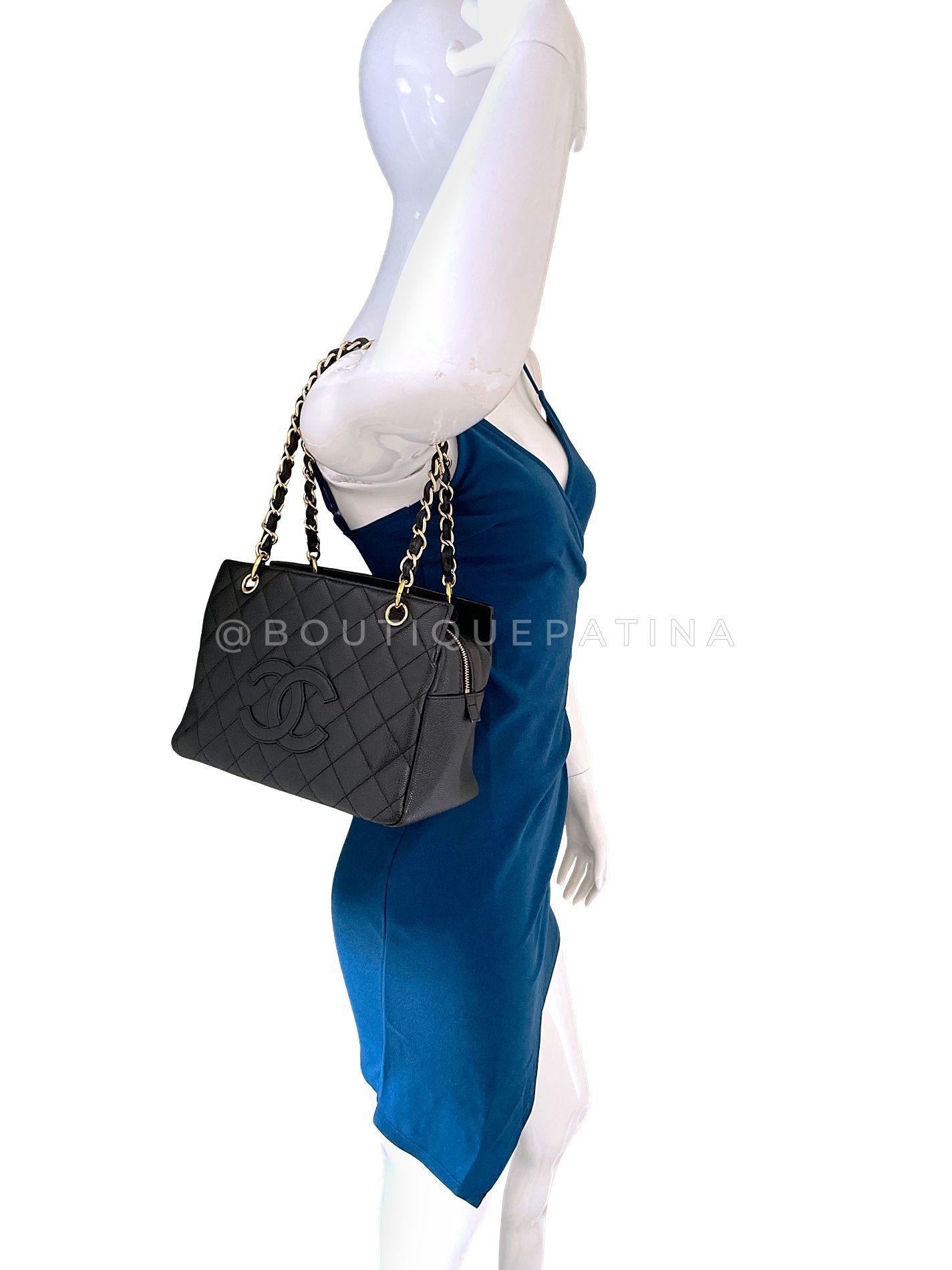 Chanel 2007 Vintage PTT Petite Timeless Tote Bag 24k GHW 68879 en vente 8