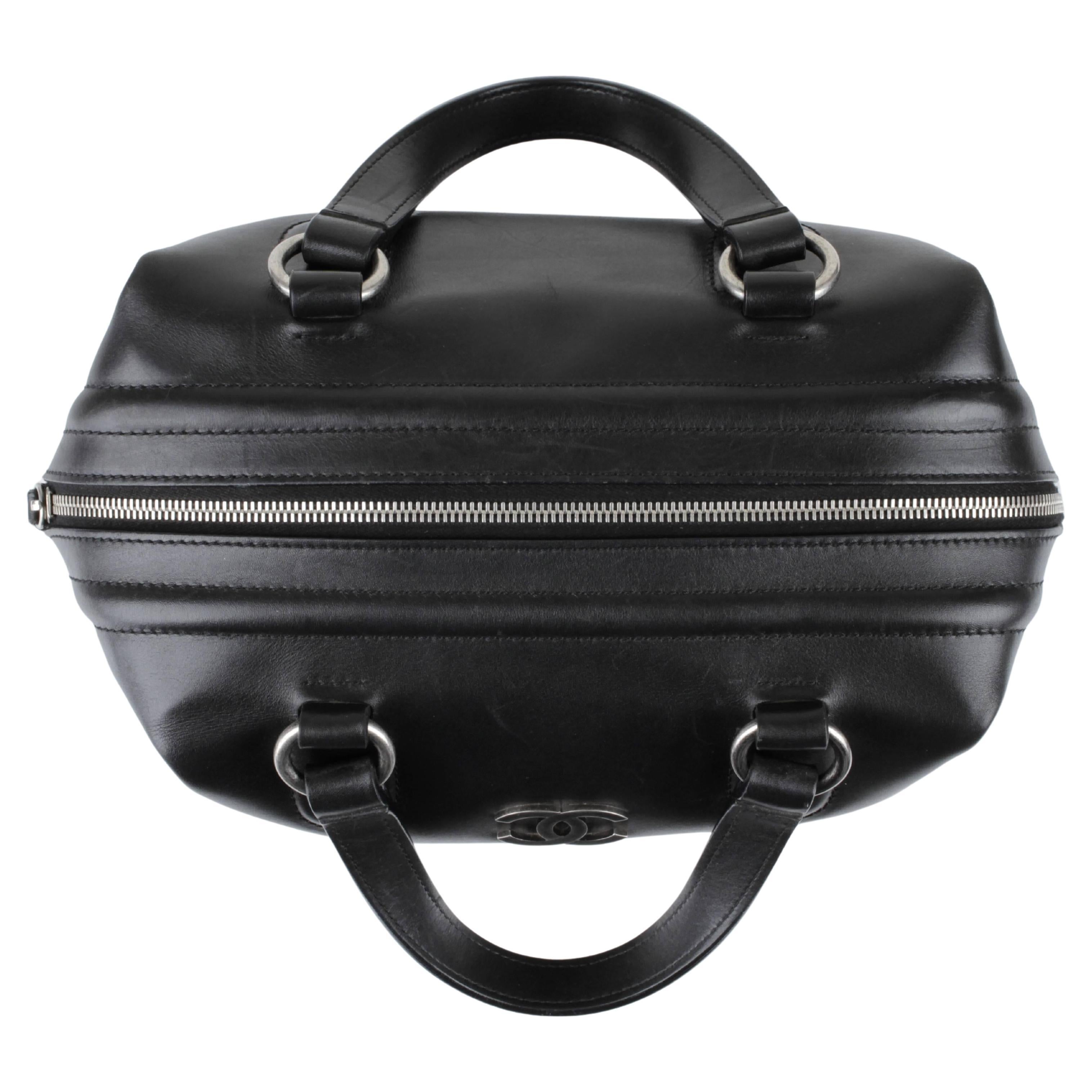 Chanel 2007 Vintage Calfskin Satchel Bowler Medium Tote Bag For Sale 1