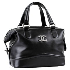 Chanel 2007 Vintage Calfskin Satchel Bowler Medium Tote Bag