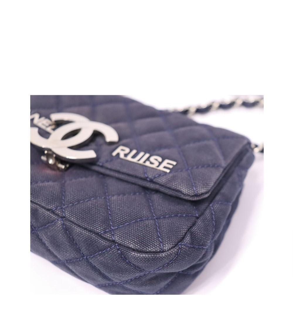 Chanel 2008/2009 Cruise Line Denim Mini Flap Bag For Sale 9