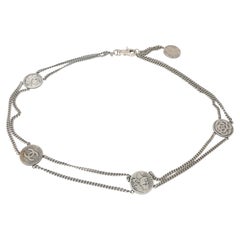 Chanel 2008 A Coco Medallion Belt Silver-Toned