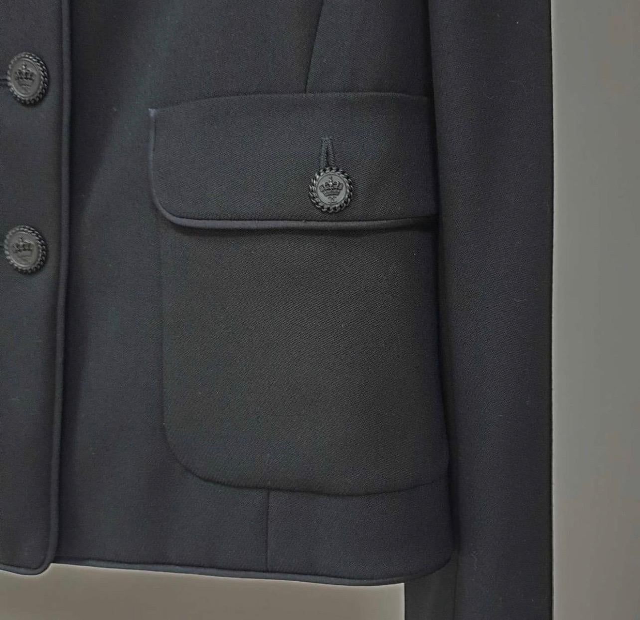 Chanel 2008 Schwarze Wollblazerjacke 1