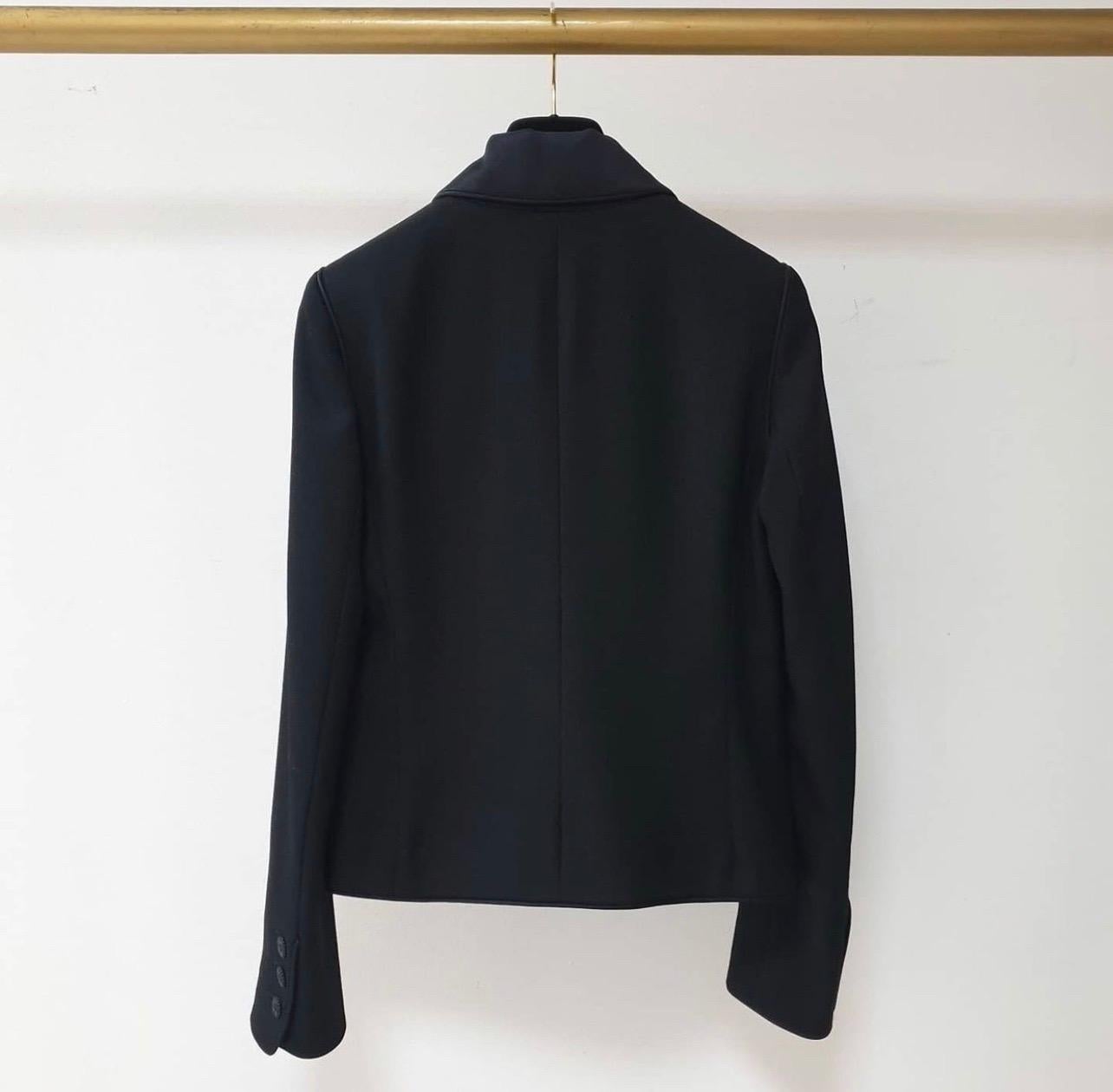 Chanel 2008 Black Wool Blazer Jacket  1