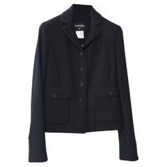 Giacca Blazer Chanel 2008 in lana nera