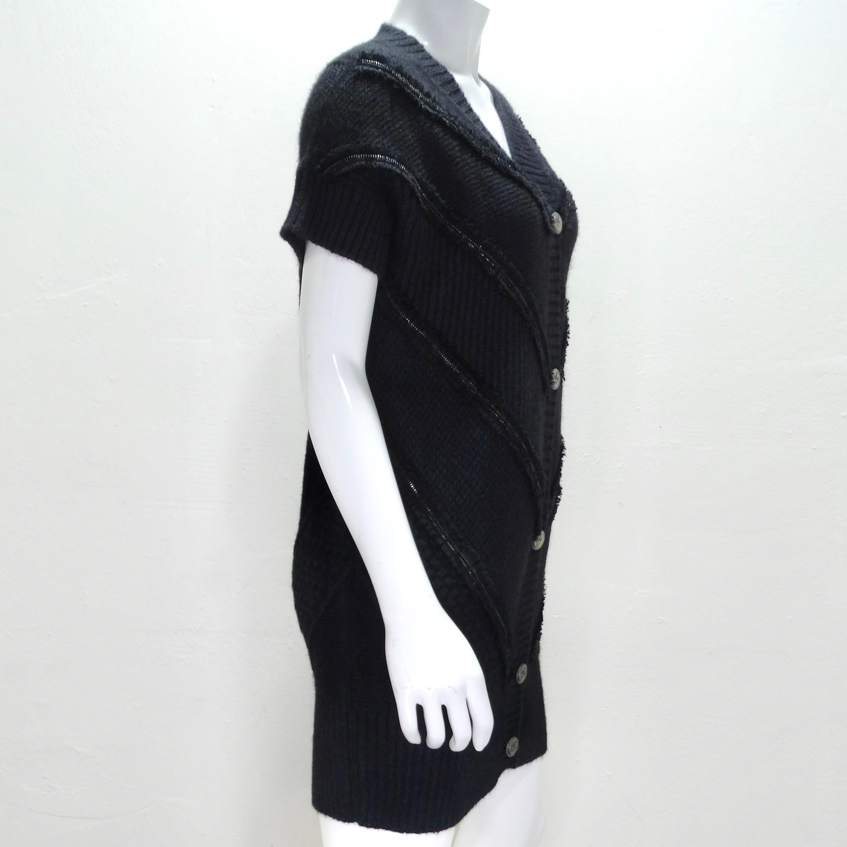 Chanel 2008 Black Wool Blend Sweater Dress For Sale 1