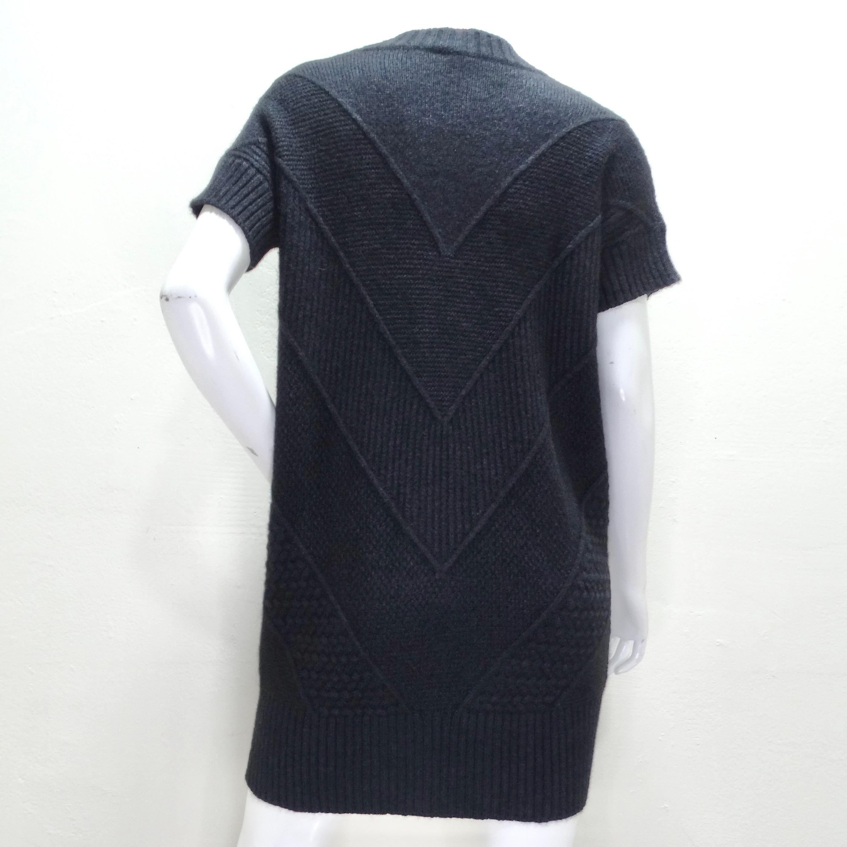 Chanel 2008 Black Wool Blend Sweater Dress For Sale 2