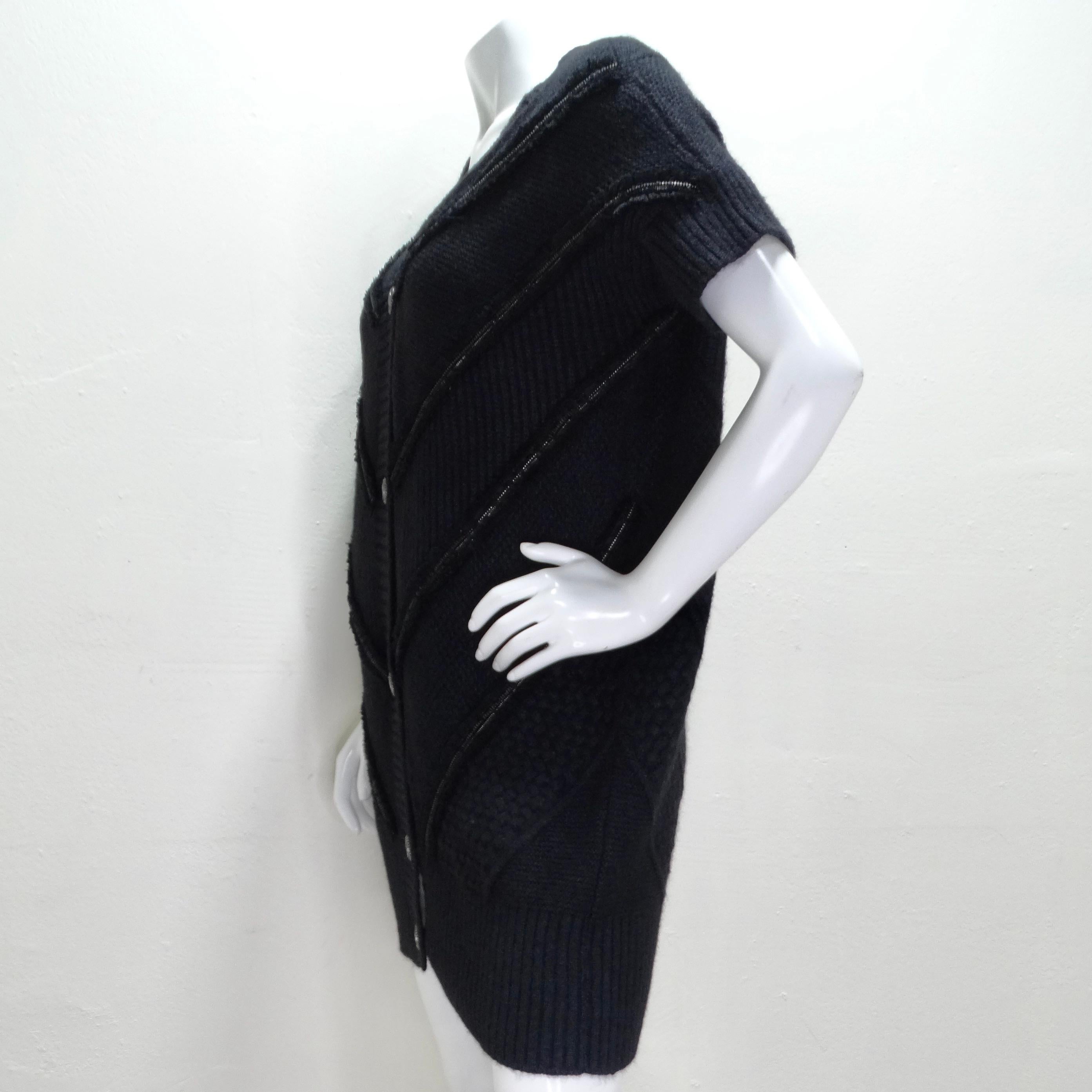 Chanel 2008 Black Wool Blend Sweater Dress For Sale 3