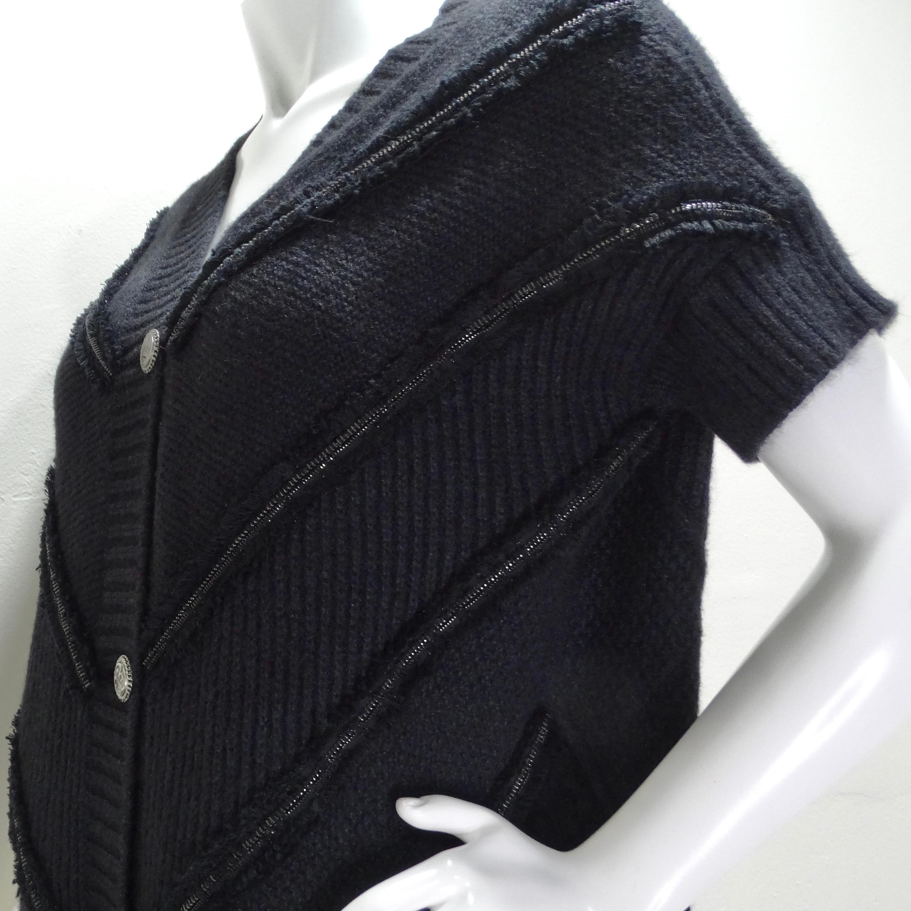 Chanel 2008 Black Wool Blend Sweater Dress For Sale 4