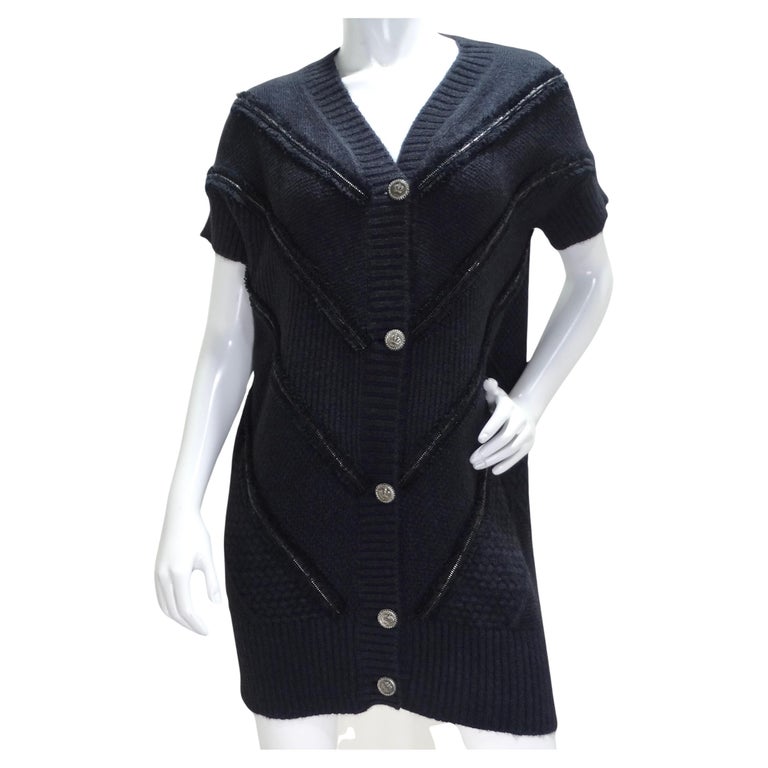 chanel sweater dress // Cashmere CC Shoulder  VSP Consignment normal wear. Fall Sweater Sweater Dress 2018