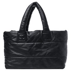 Chanel 2008 Cocoon Reversible Large Black Red Lambskin Travel Tote Carry On Bag