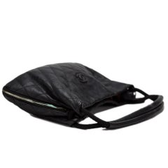 Chanel 2008 Medium Classic Shopper Zippered Expandable Rubber CC Tote