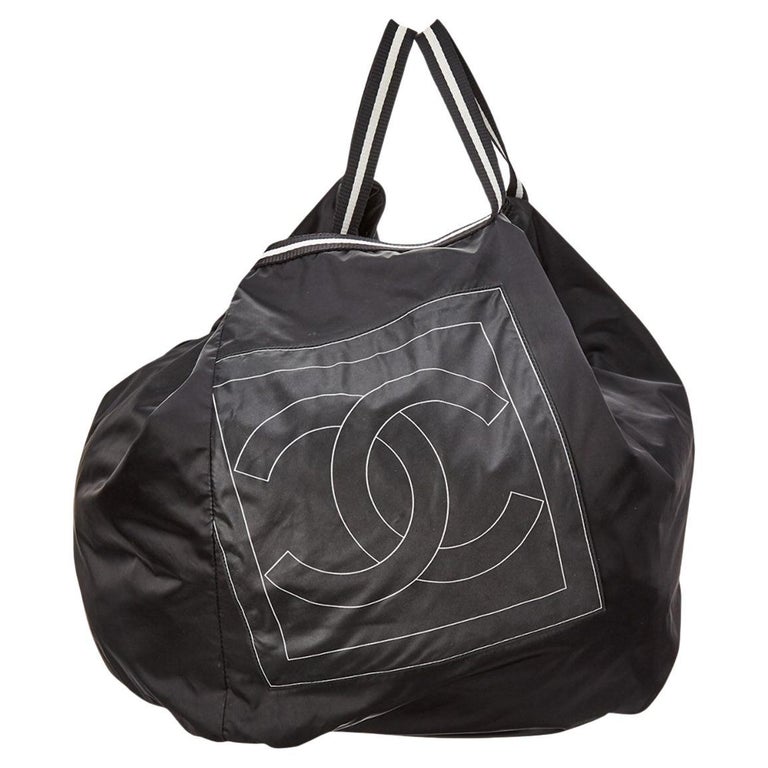 Chanel 2008 Nylon Microfiber Large CC Logo Gym Travel Sport Unisex Bag For  Sale at 1stDibs