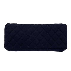 CHANEL 2008 Paris London Union Jack Navy Blue Flap Clutch / Shoulder Bag