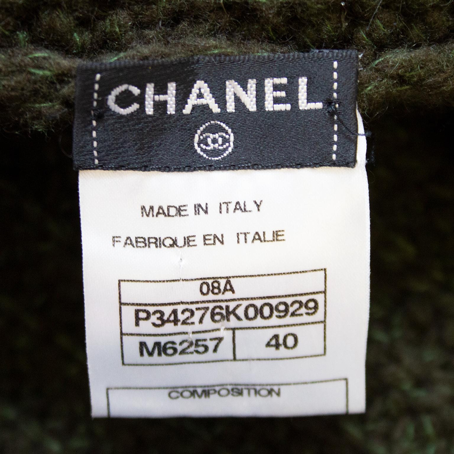 Chanel 2008 Shawl Collar Knit Car Coat 1