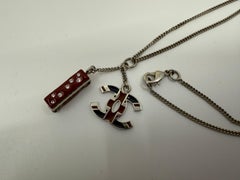Chanel 2008 UK Flag Bus Union Jack CC Necklace