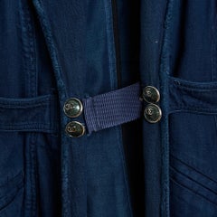 Chanel 2008 Veste Jean FR38 Denim Blue Military Jacket UK10 US8 SS2008